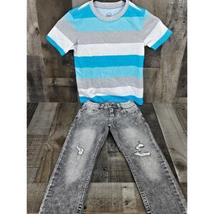 Wonder Nation Boys 2 Piece Outfit Shirts and Jeans Size 4-5